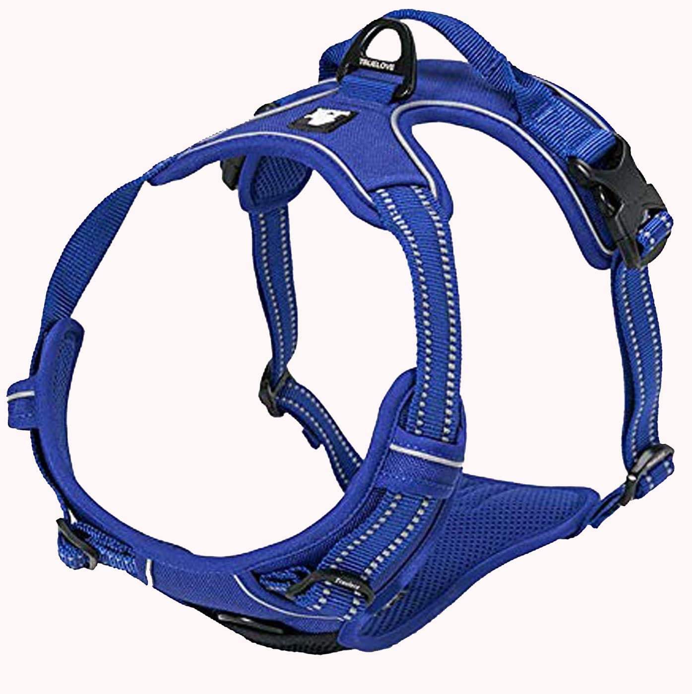 TrueLove Reflective No-Pull Dog Harness with Handle Royal Blue,L