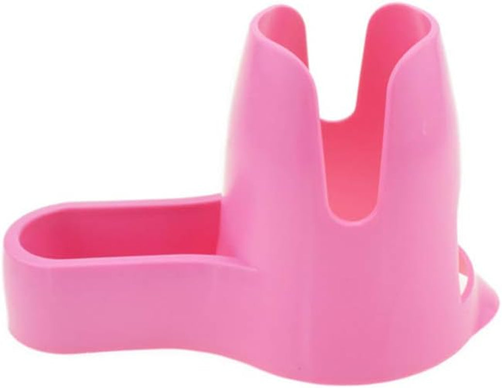 Hamster Water Bottle, Pet Dispenser for Cage with Base Hut Small Pet Nest Hamster Water Bottle Holder(Pink)