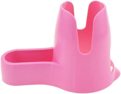 Hamster Water Bottle, Pet Dispenser for Cage with Base Hut Small Pet Nest Hamster Water Bottle Holder(Pink)