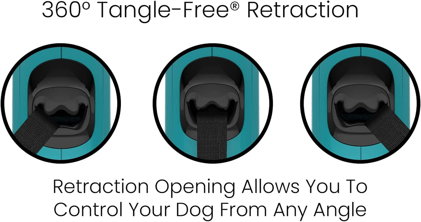 Monochrome 360° Tangle-Free Retractable Dog Leash, 16 Ft