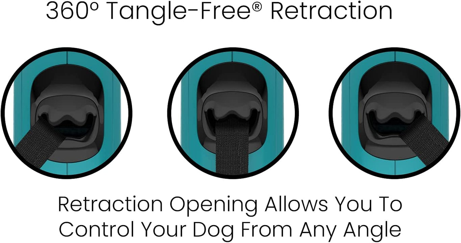 Monochrome 360° Tangle-Free Retractable Dog Leash, 16 Ft