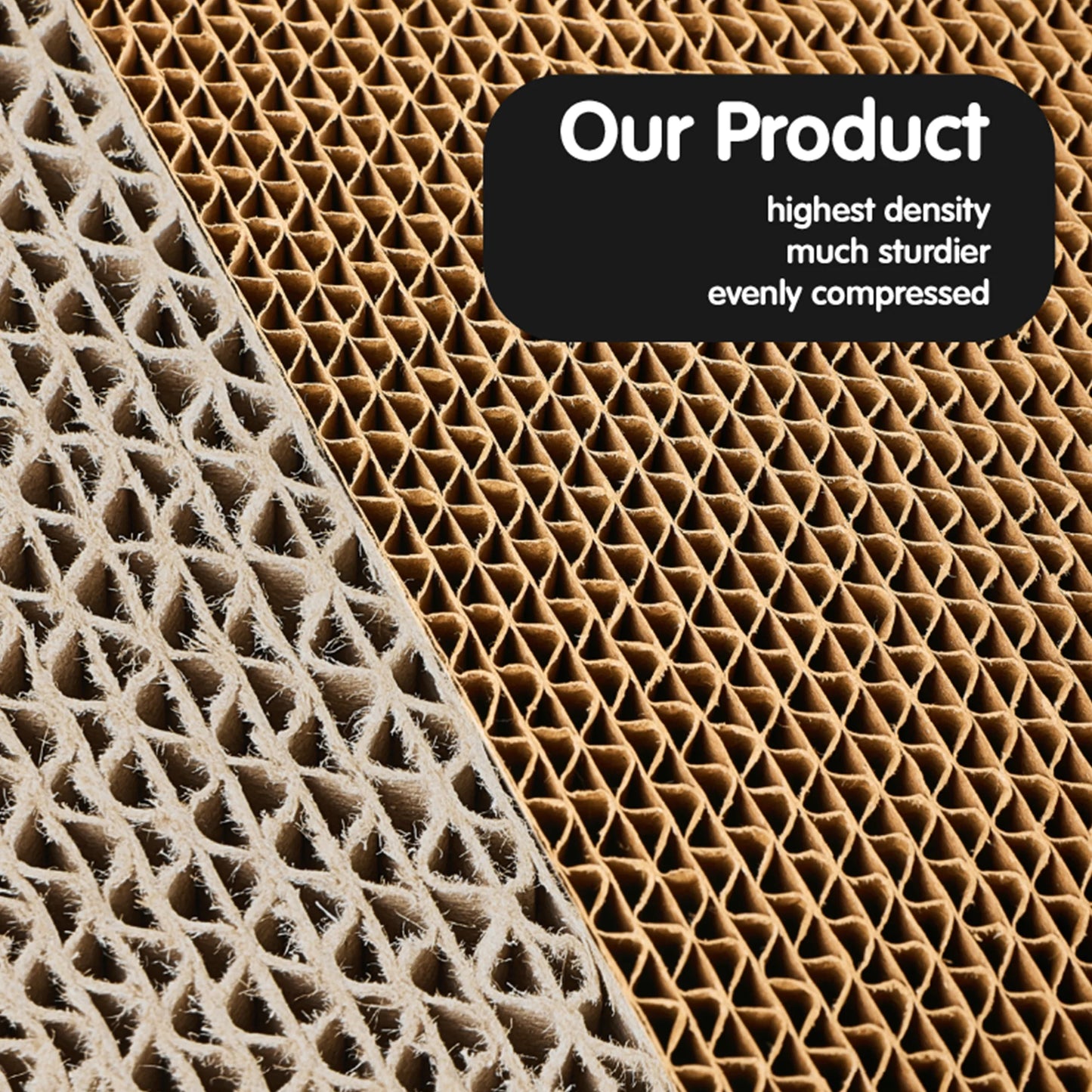 Cat Scratcher Cardboard with Premium Scratch Textures Design, Durable, Reversible