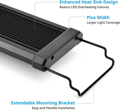 Classicled plus LED Aquarium Light with Timer, 32 Watts, for 48 to 54 Inch Fish Tank Light, Daylight and Moonlight Cycle
