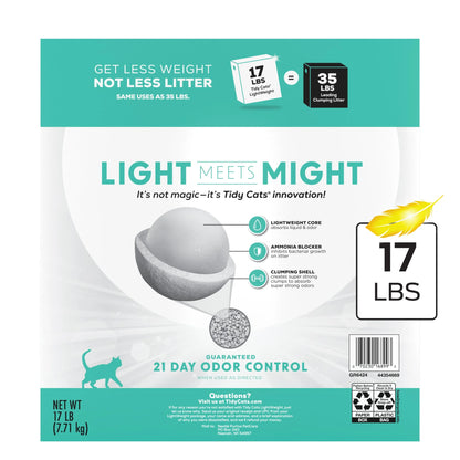 Purina  Free and Clean Lightweight Cat Litter, Unscented, 17 Lb Box