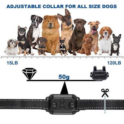 Dog Shock Collar with Remote, Waterproof Rechargeable Dog Training Collar for Small Medium Large Dogs, Electronic Collar with Sound, Vibration, and Electric Shock