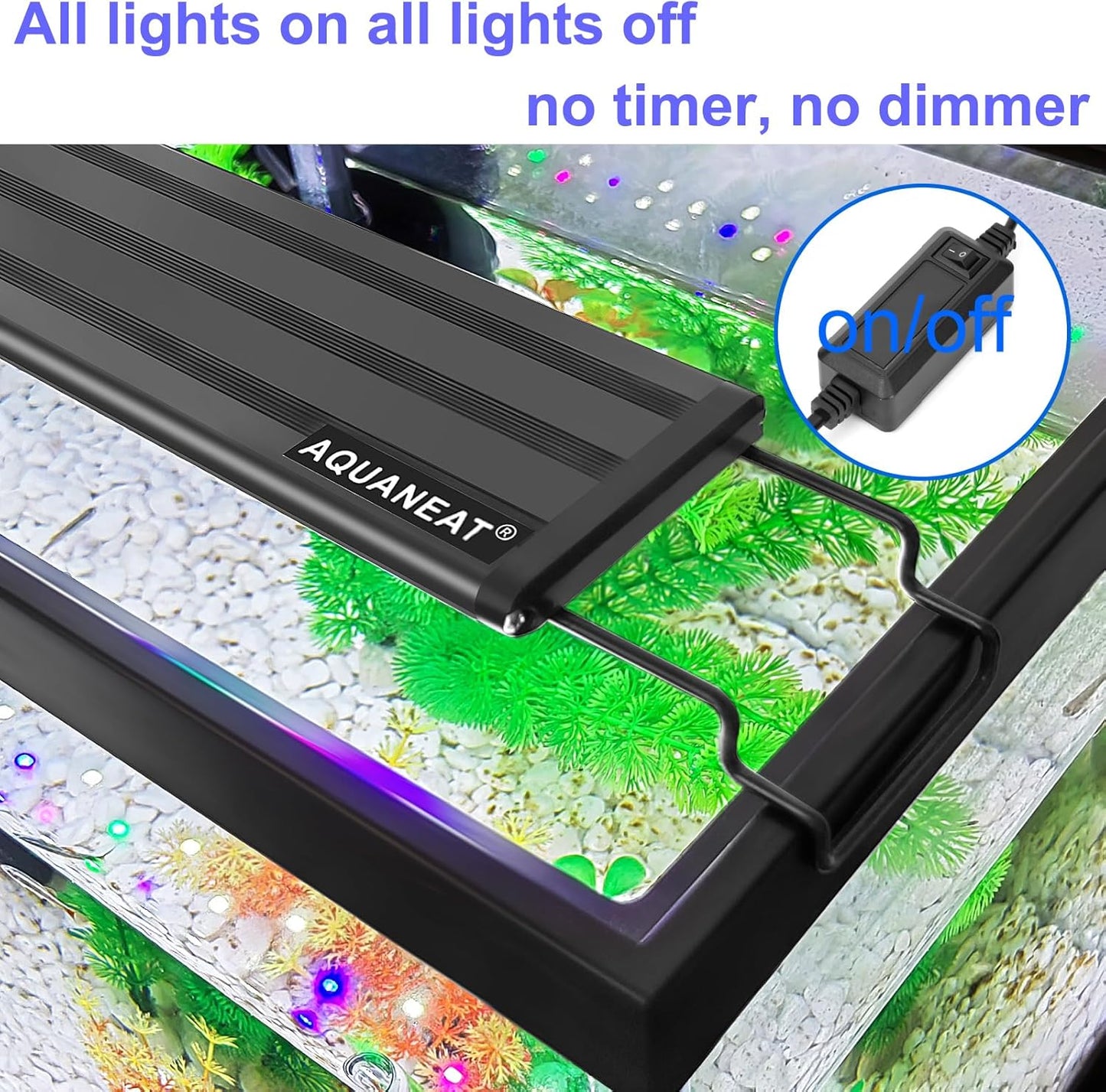 LED Aquarium Light Full Spectrum for 18 Inch to 24 Inch Fish Tank Light Fresh Water