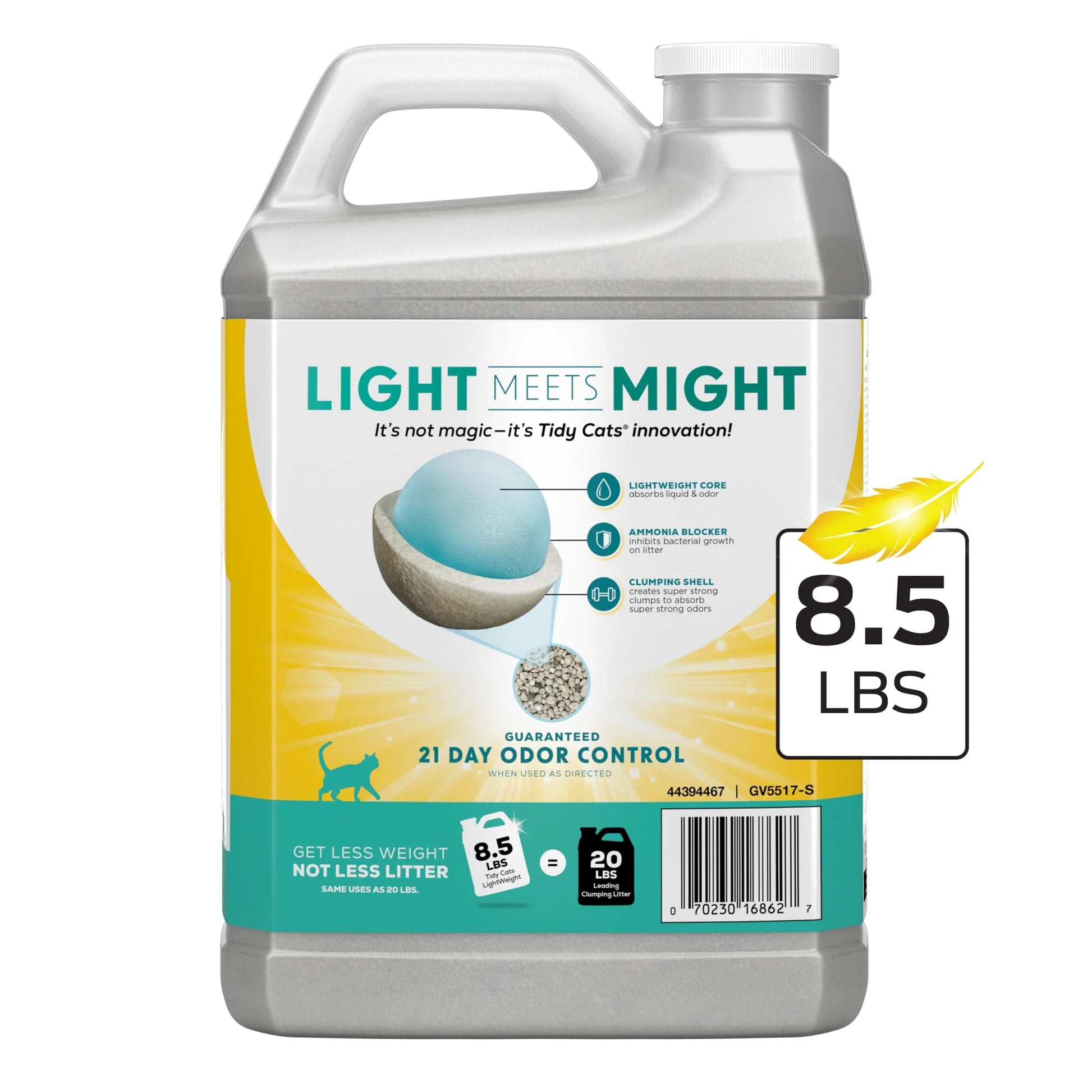 Purina  Lightweight Clumping Cat Litter, Unscented, 8.5 Lb Jug