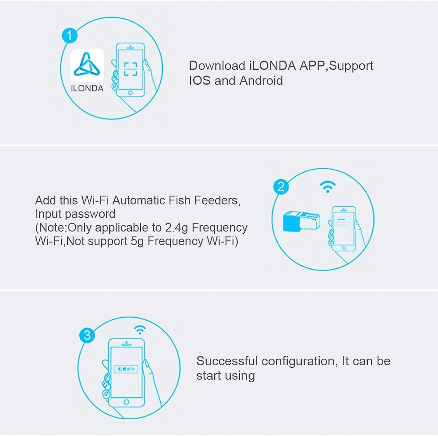 [Upgrade] Wifi Control Automatic Fish Feeder with APP  Aquarium Automatic Fish Feeder, Wifi Control Auto Fish Food Dispenser for Home Office (Black)
